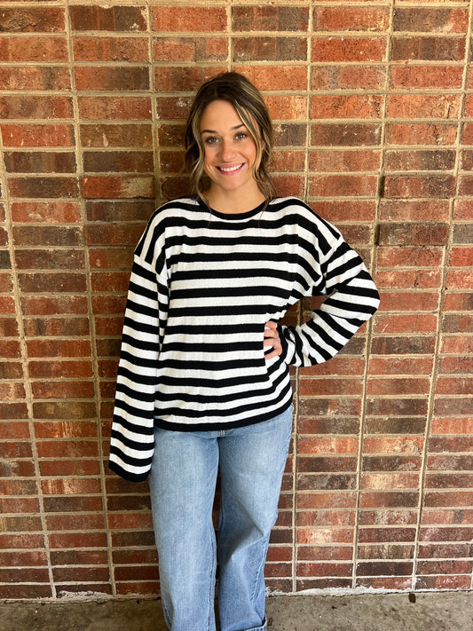 Black Striped Sweater