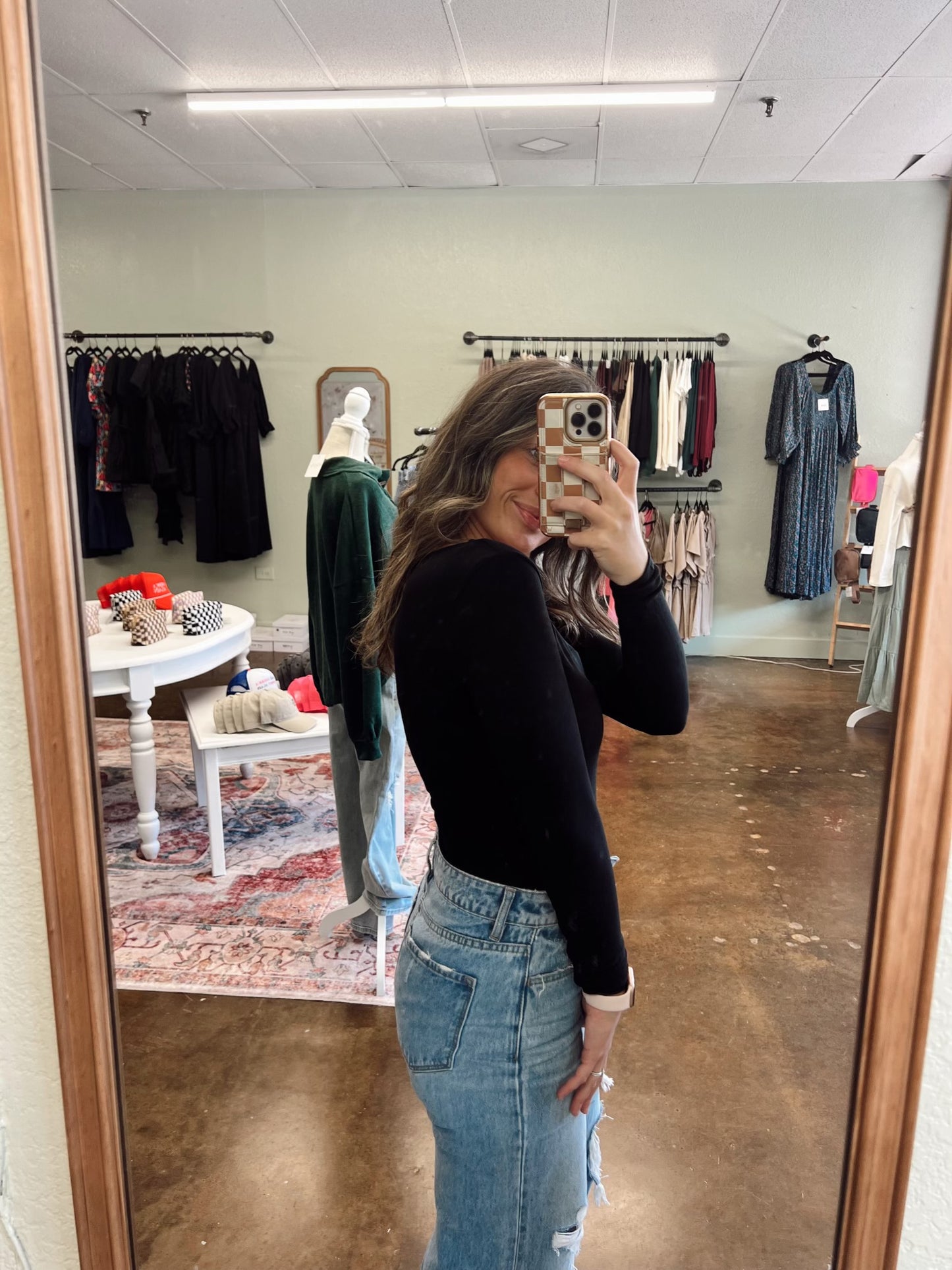 Black Scoop Neck Bodysuit