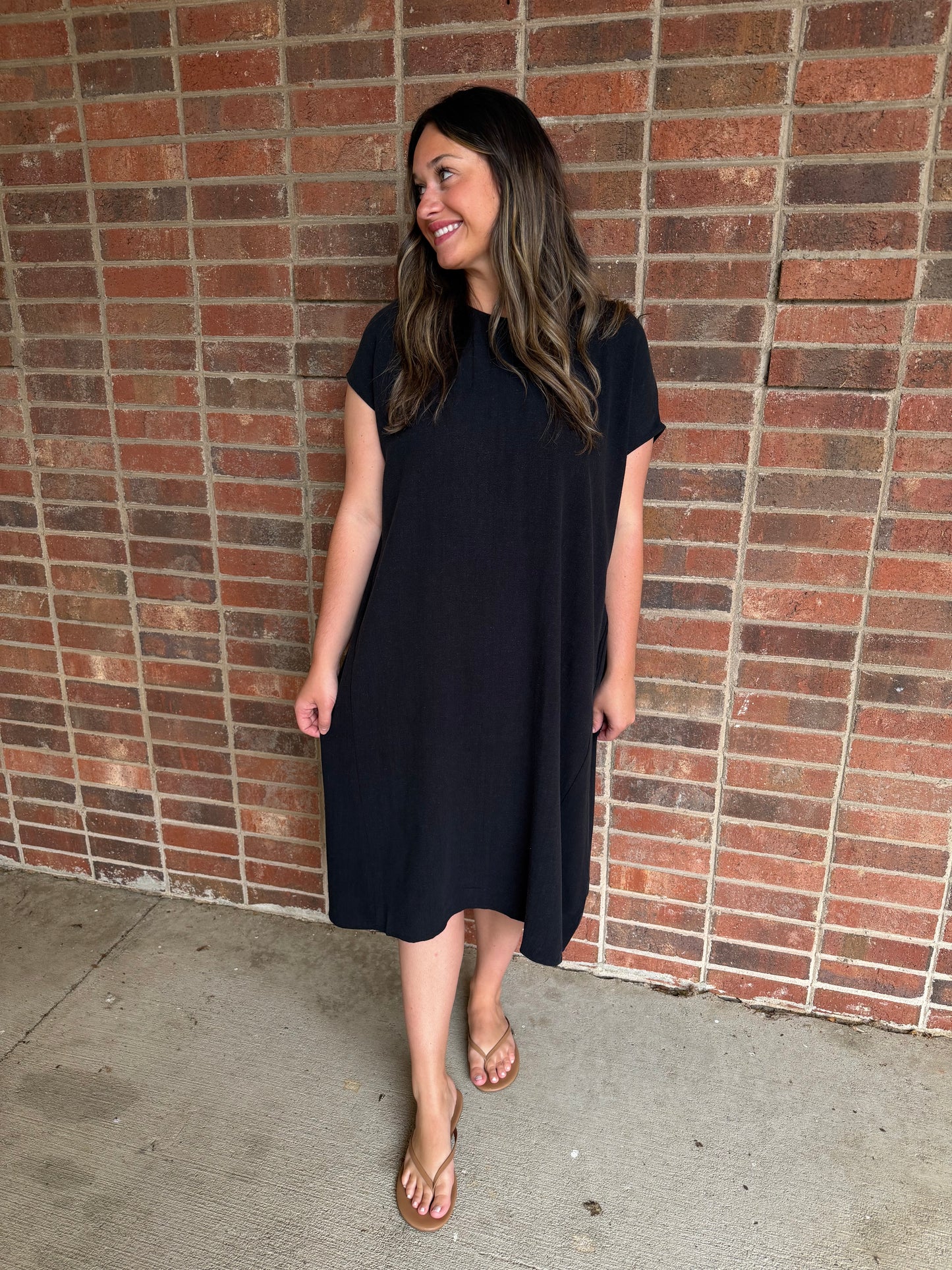 Black Linen Dress