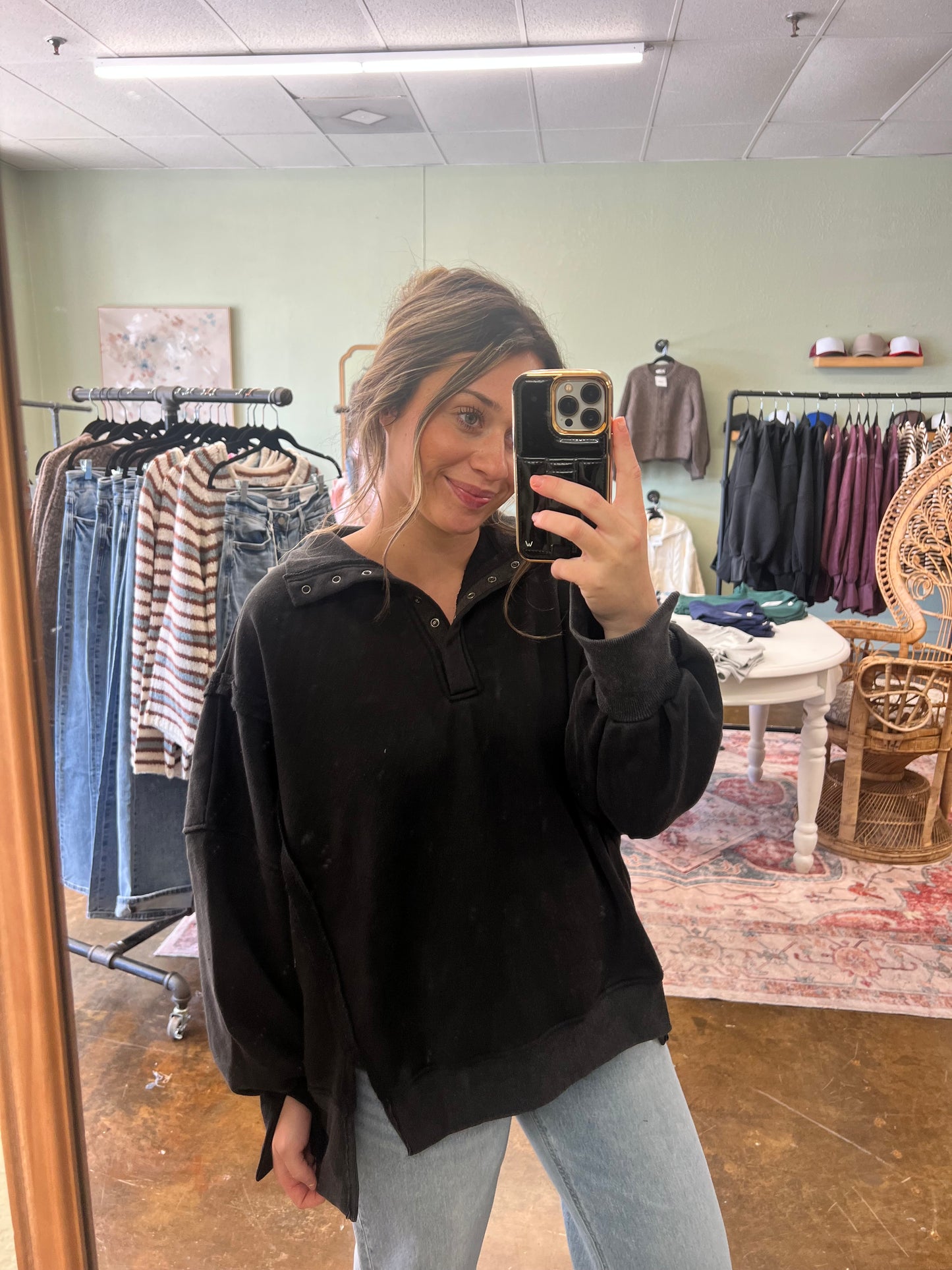 Black Fleece Pullover