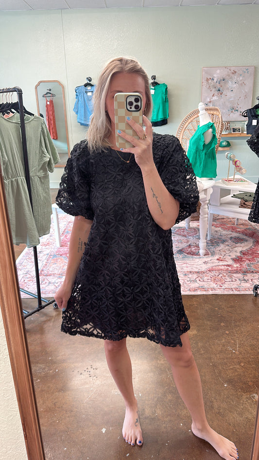 Organza Black Dress