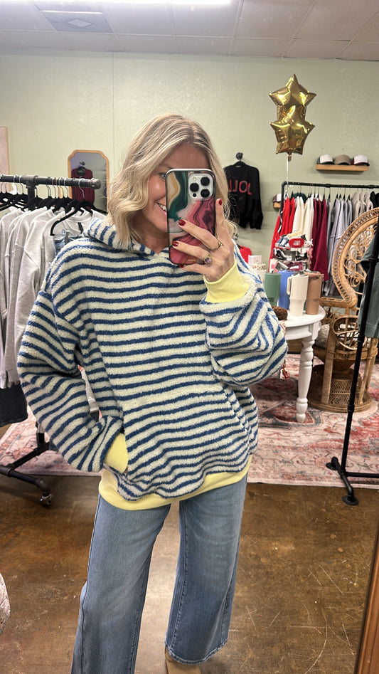 Teddy Striped Hoodie