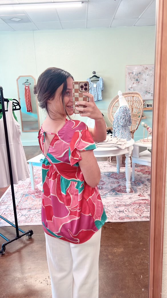 Tropic Satin Blouse