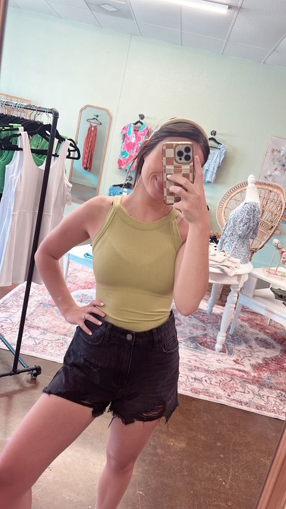 Black Denim Shorts
