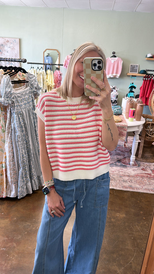Coral Sweater Vest