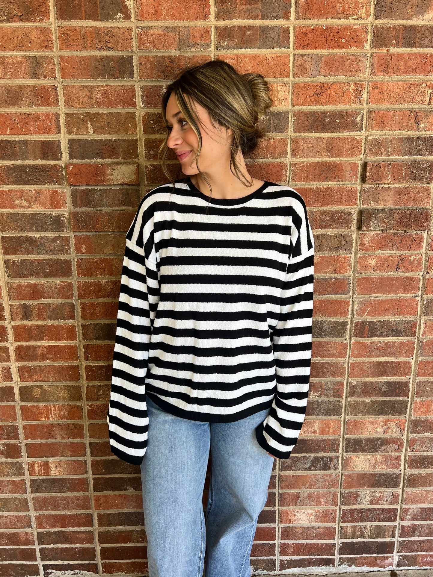 Black Striped Sweater