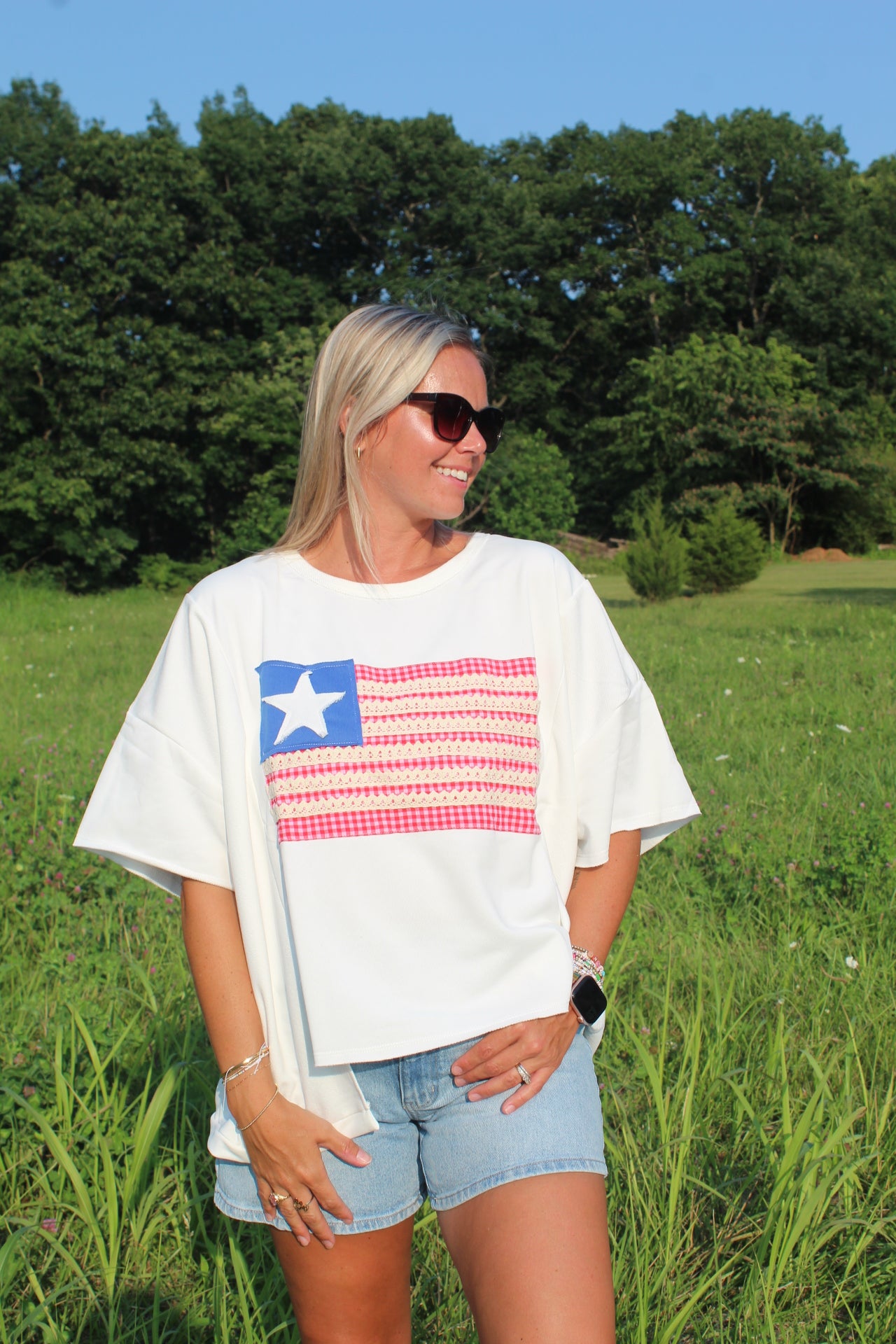 4th of July Patchwork Top