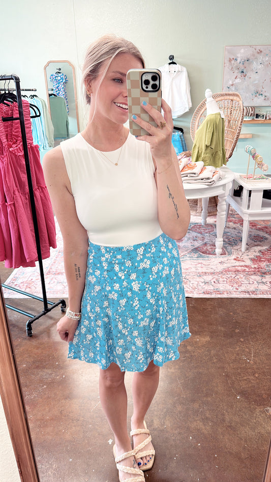 Floral Mini Skirt