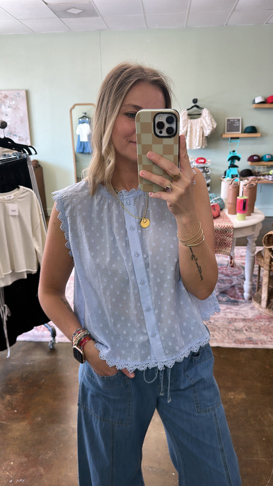 Blue Lace Blouse