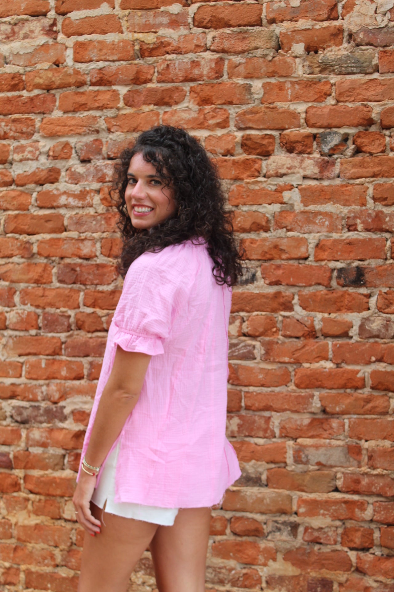 Pink Puff Sleeve