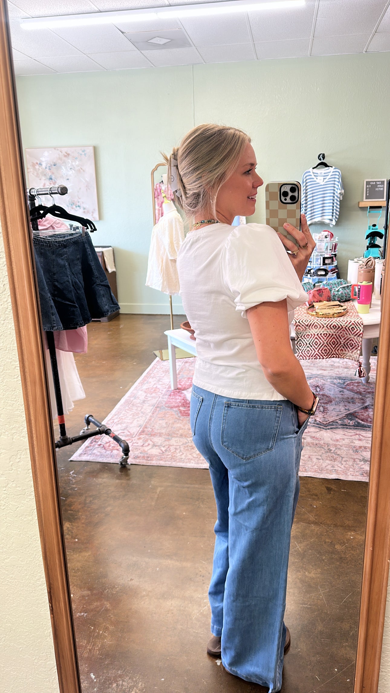 Denim Wide Leg Pant