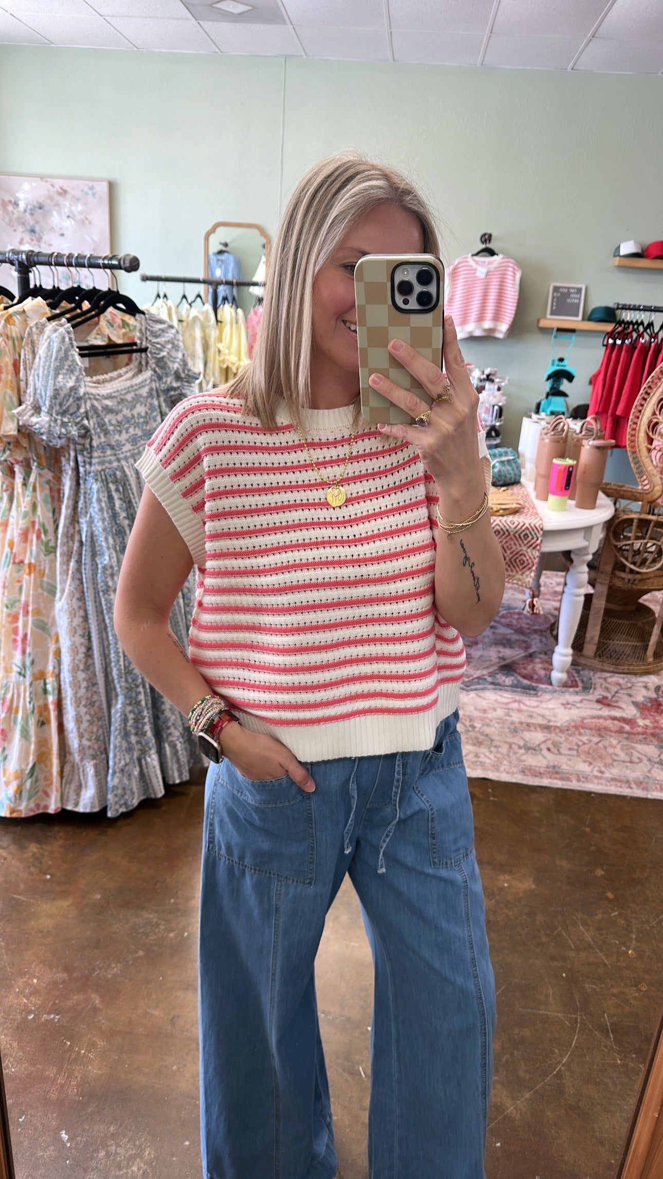Coral Sweater Vest