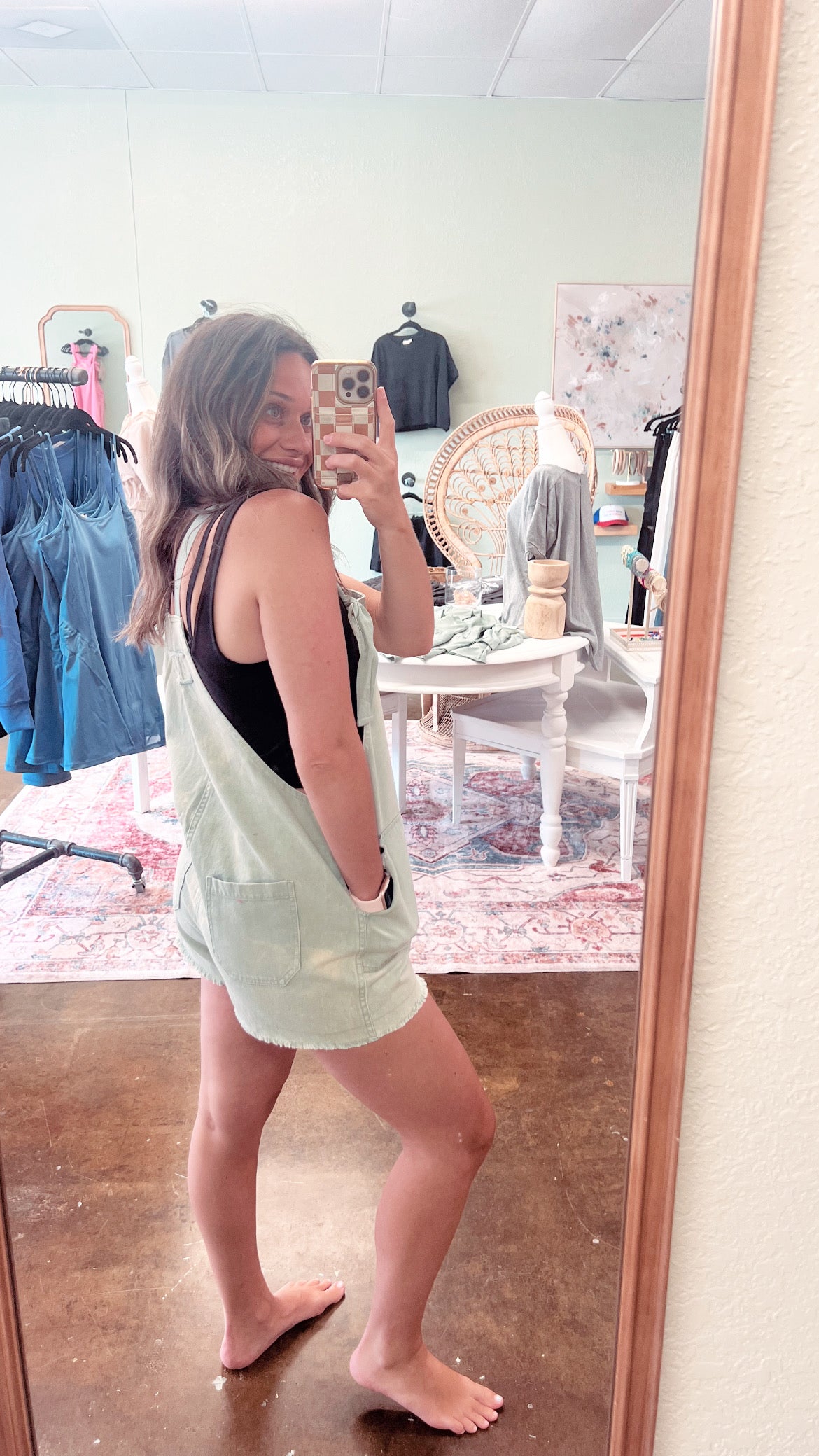 Sage Short Overalls