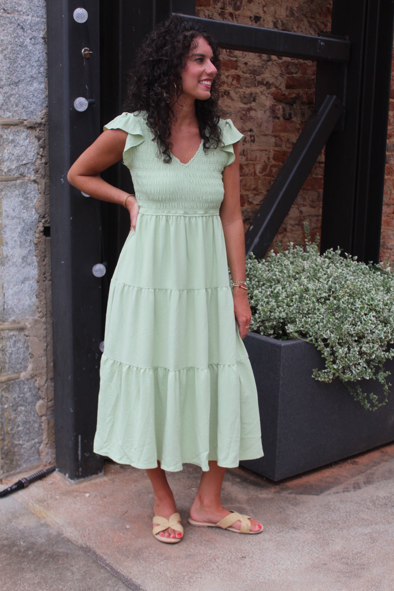 Sage Midi Dress