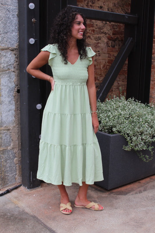 Sage Midi Dress