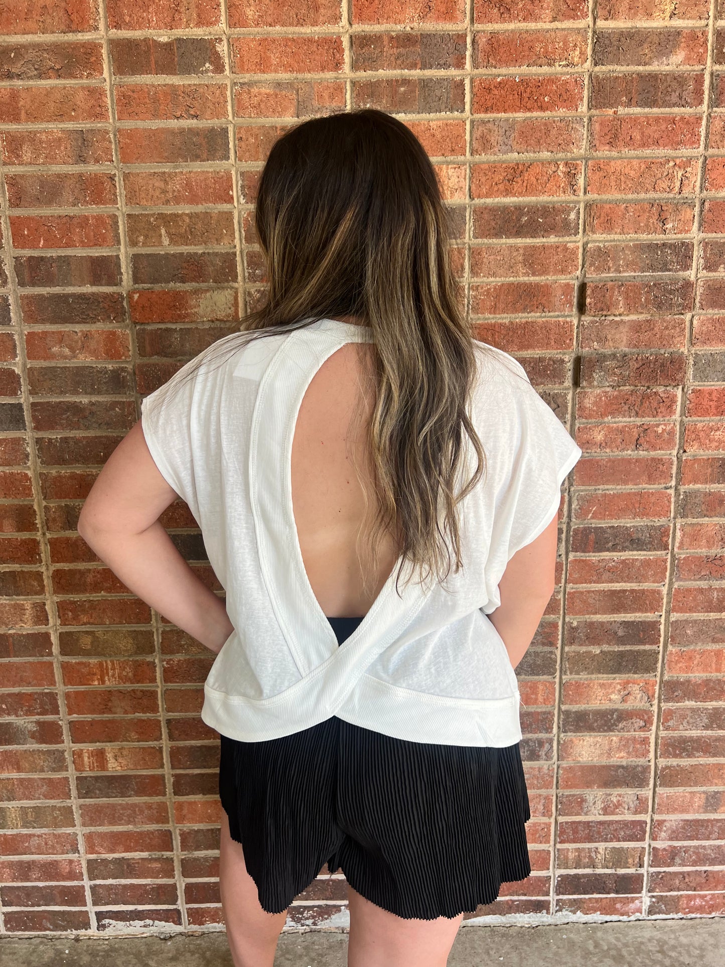White Crossover Tee