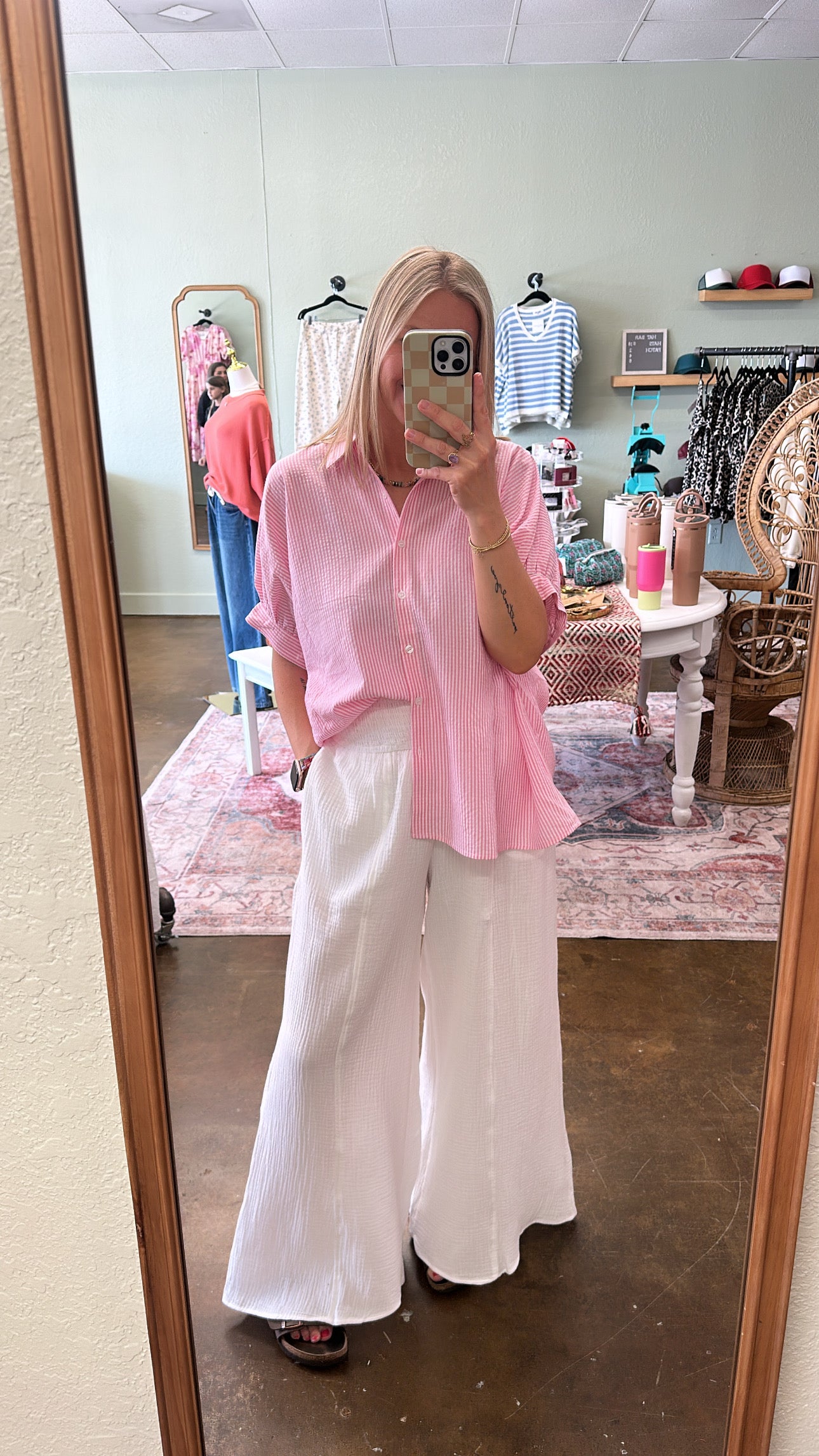 Pink Stripe Blouse