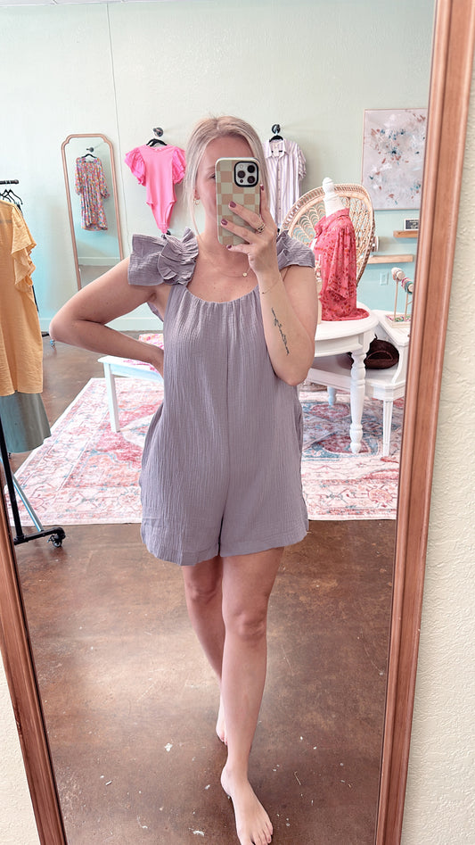 Lilac Ruffle Romper