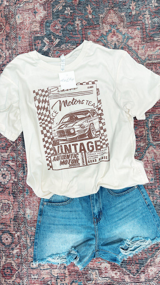 Vintage Racer Oversized Graphic Tee