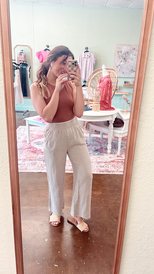 Linen Pant - Mocha