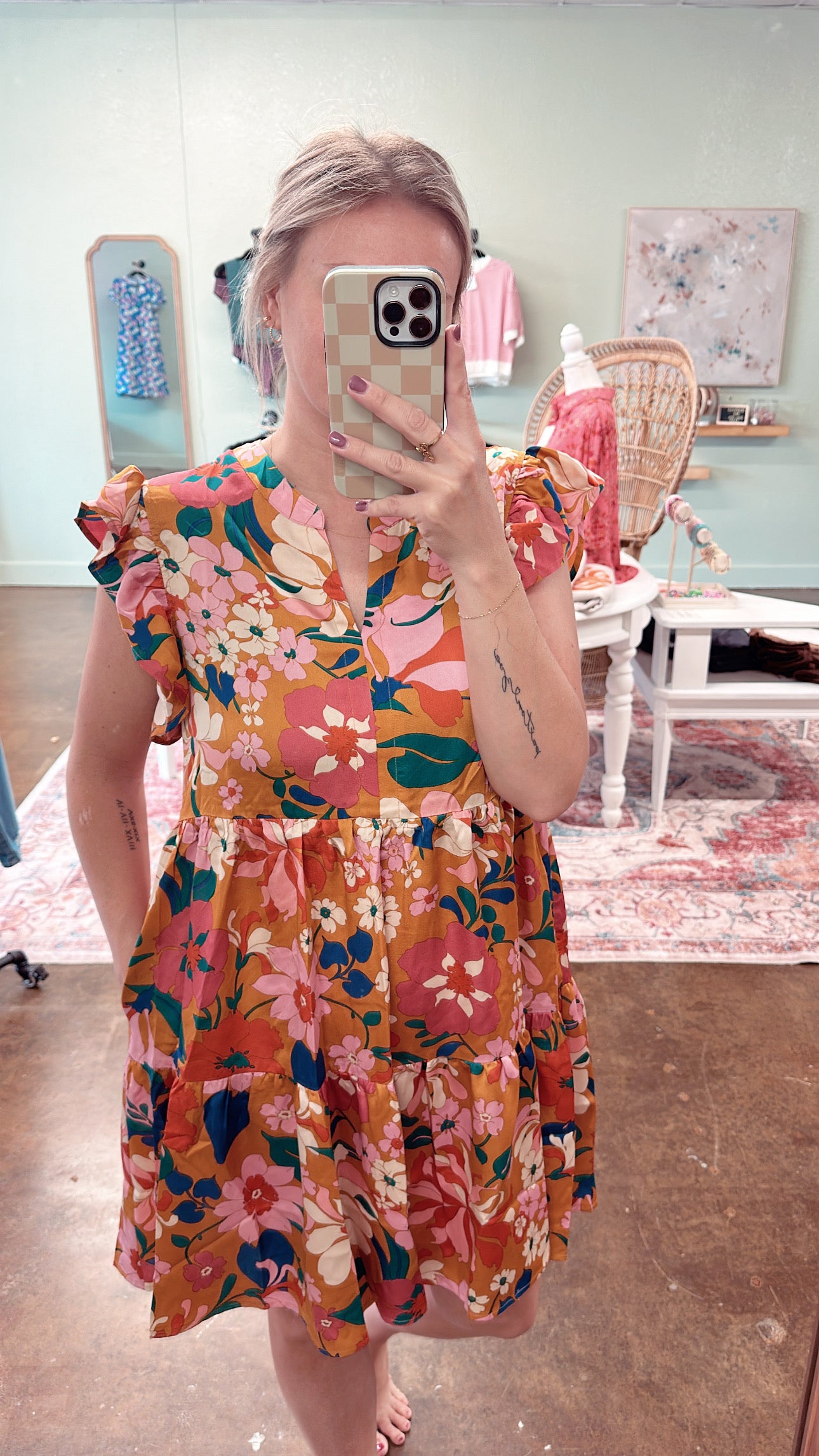 Floral Frill Dress