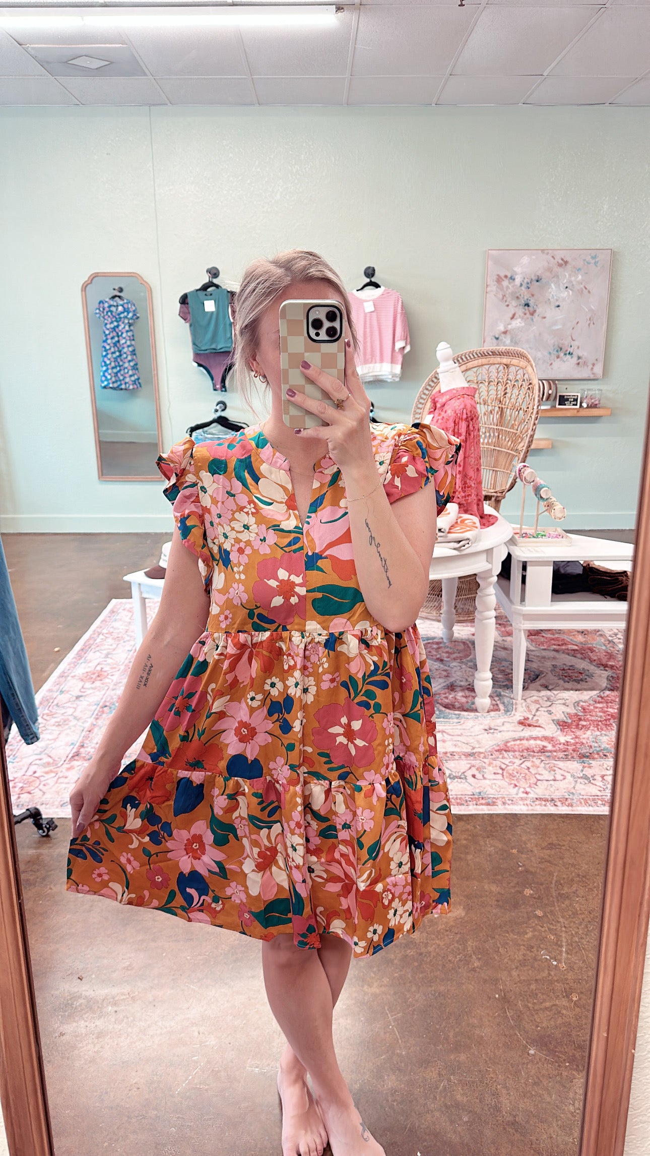 Floral Frill Dress