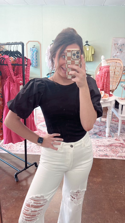 Black Bubble Top