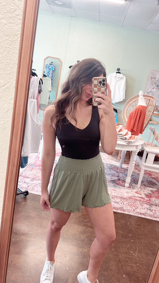 Jersey Shorts-Olive