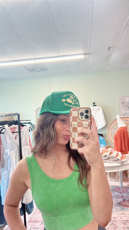 Green Ribbed Tank