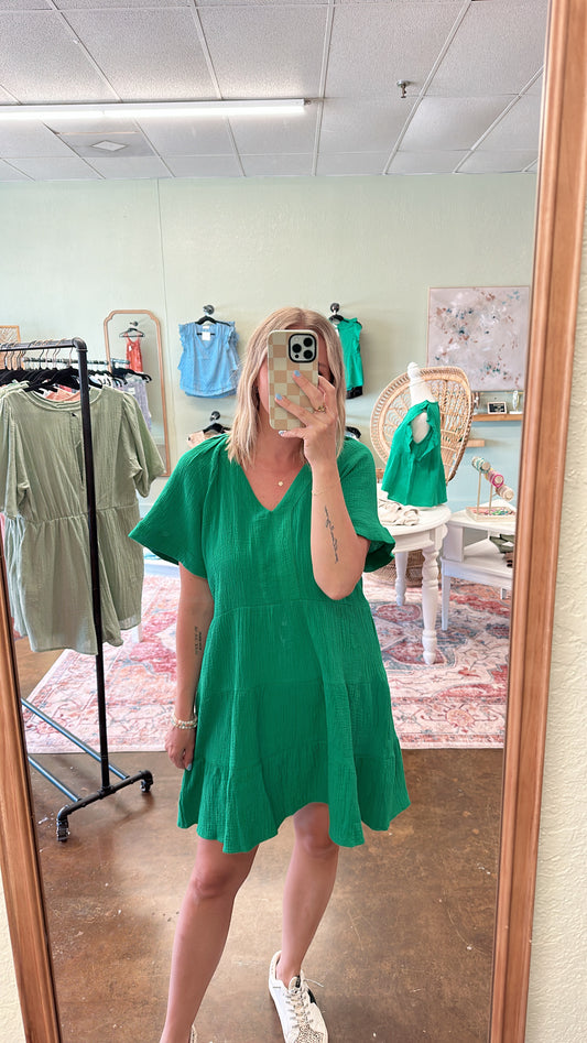 Green Babydoll Dress