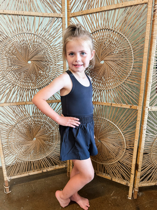 Black Athletic Romper