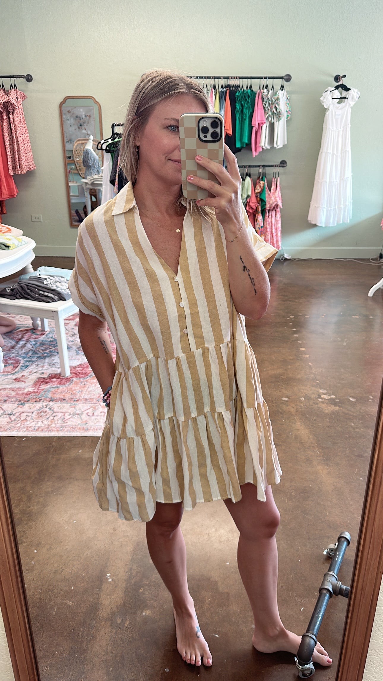Straw Stripe Dress