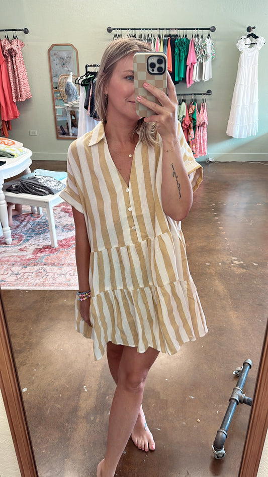 Straw Stripe Dress
