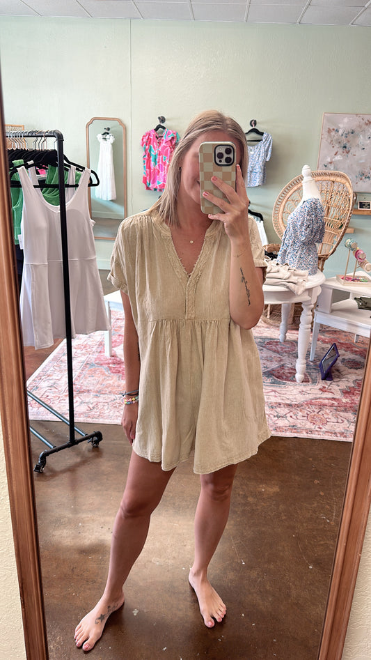 Taupe Romper