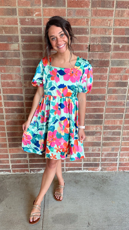 Splash Floral Dress