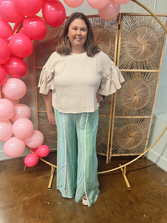 Woven Wide Leg Pants