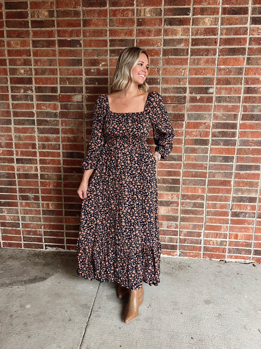 Fall Floral Dress
